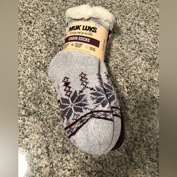 Muk Lukas Cabin Sock 2 Pair Pack New With Tags Size Small/Medium - Picture 7 of 13